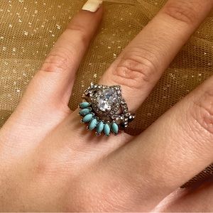 Western Wedding Ring Set - Faux